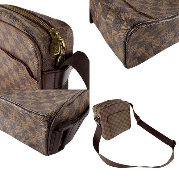 LOUIS VUITTON Authentic Brown Damier Leather Shoulder Bag - Picture 4 of 5